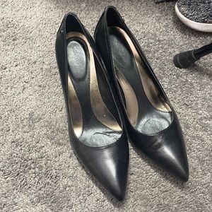 Calvin Klein black pointy heels